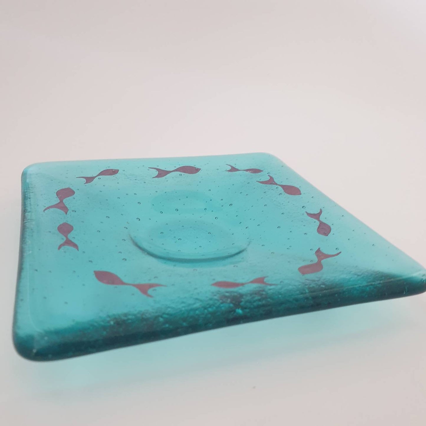 Fused Glass Fish Tealight Holder