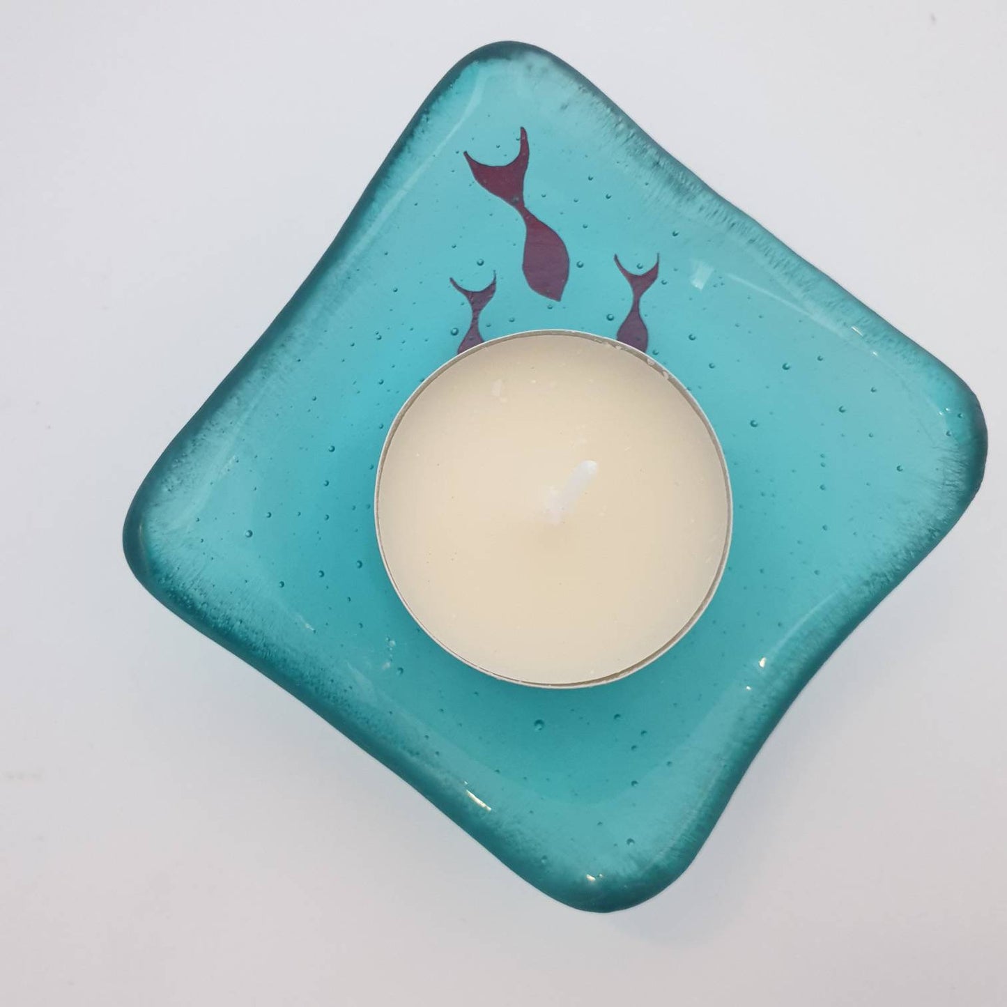 Fused Glass Fish Tealight/Trinket Dish