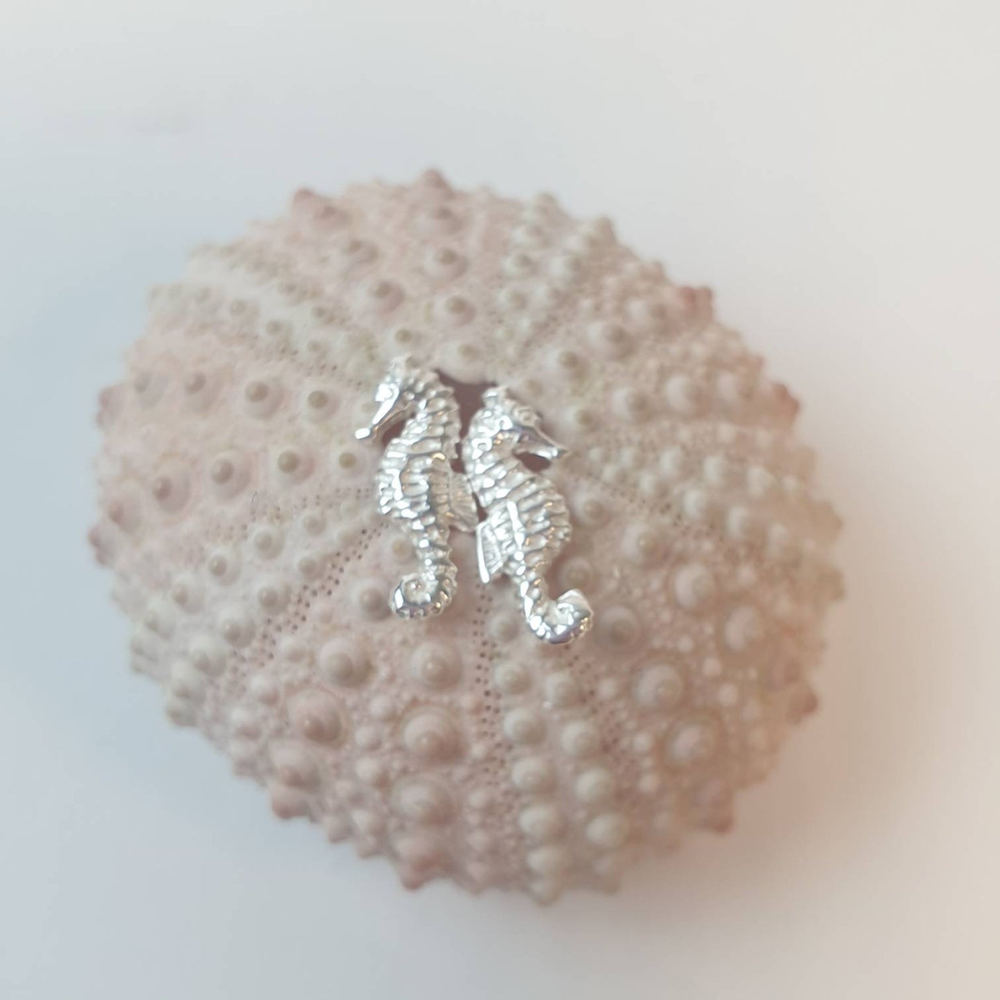 Sterling Silver Seahorse Studs