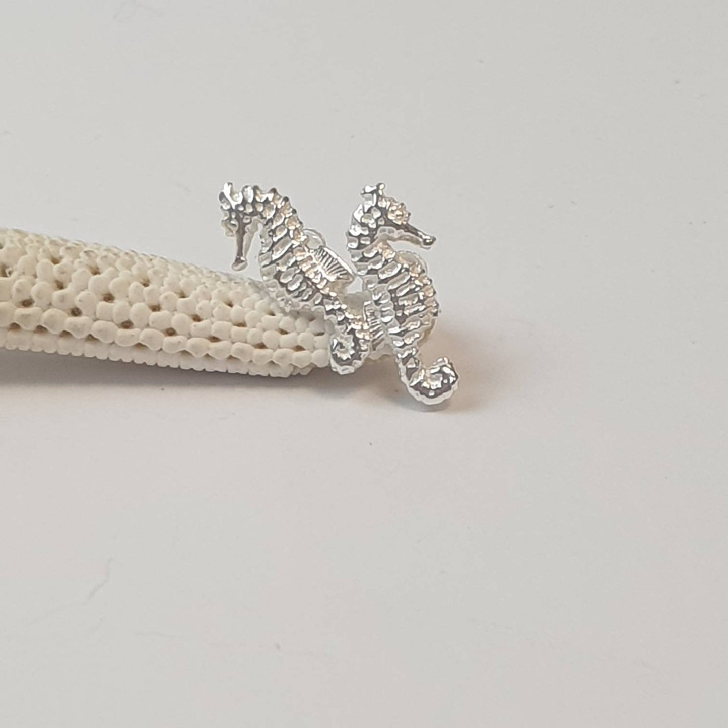 Sterling Silver Seahorse Studs