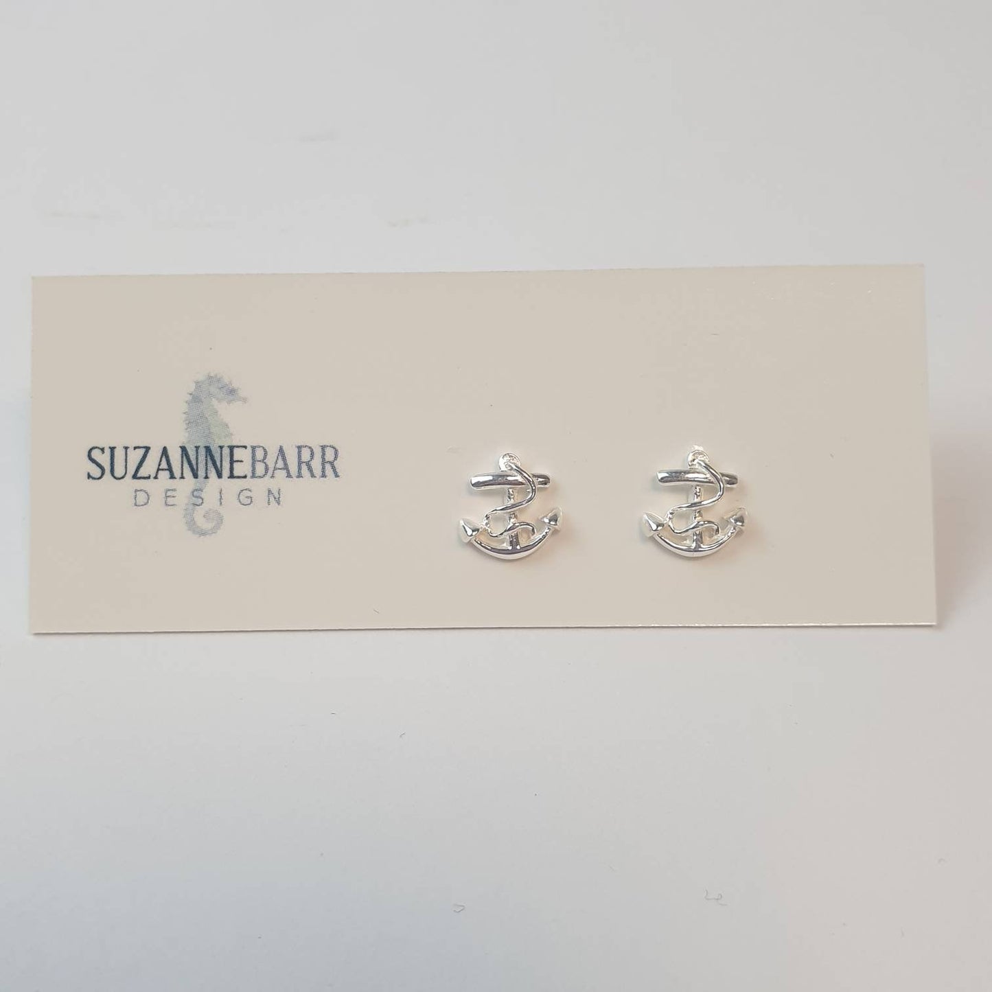 Sterling Silver Anchor Studs