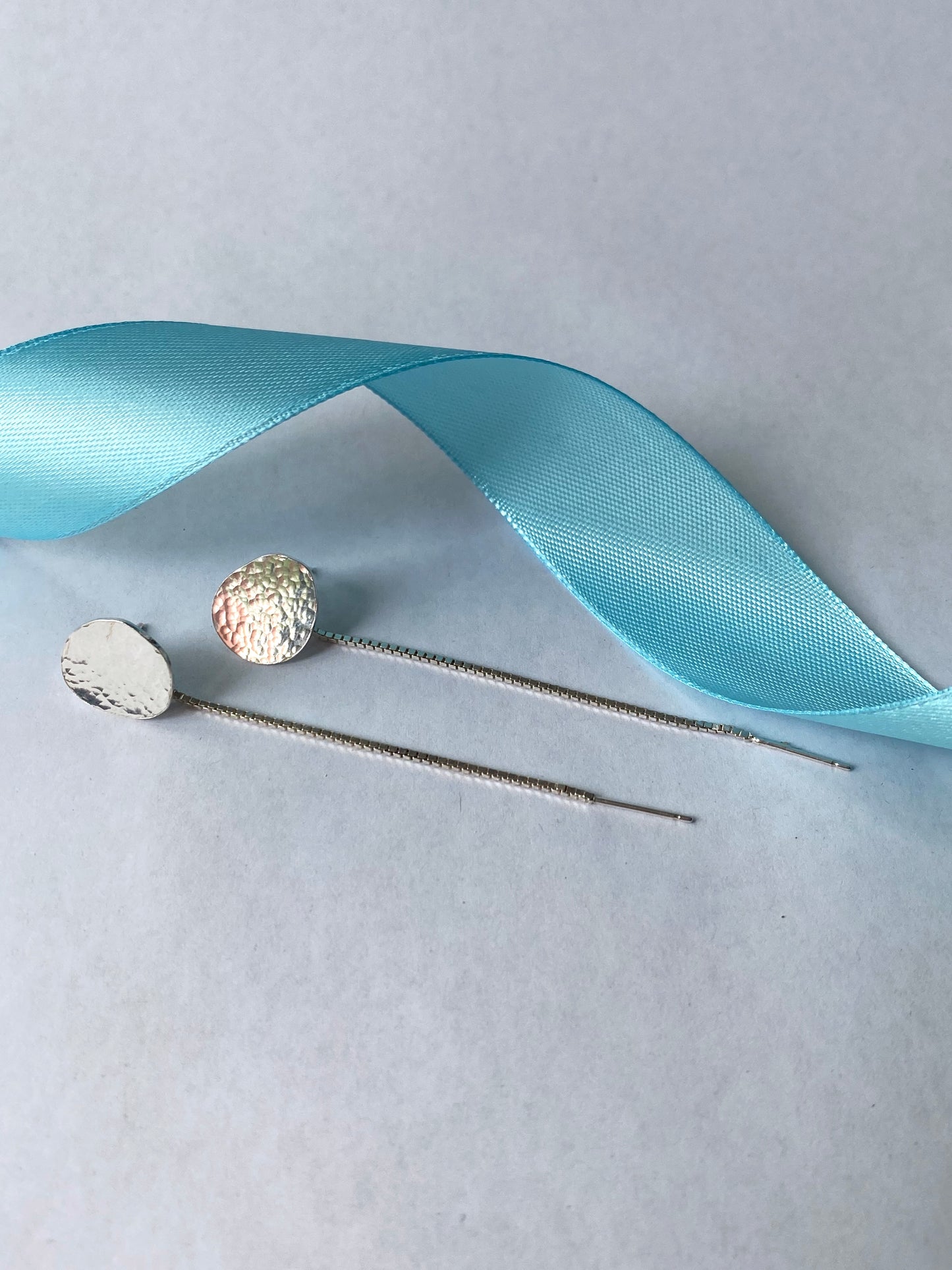 Sterling Silver Pebble Studs