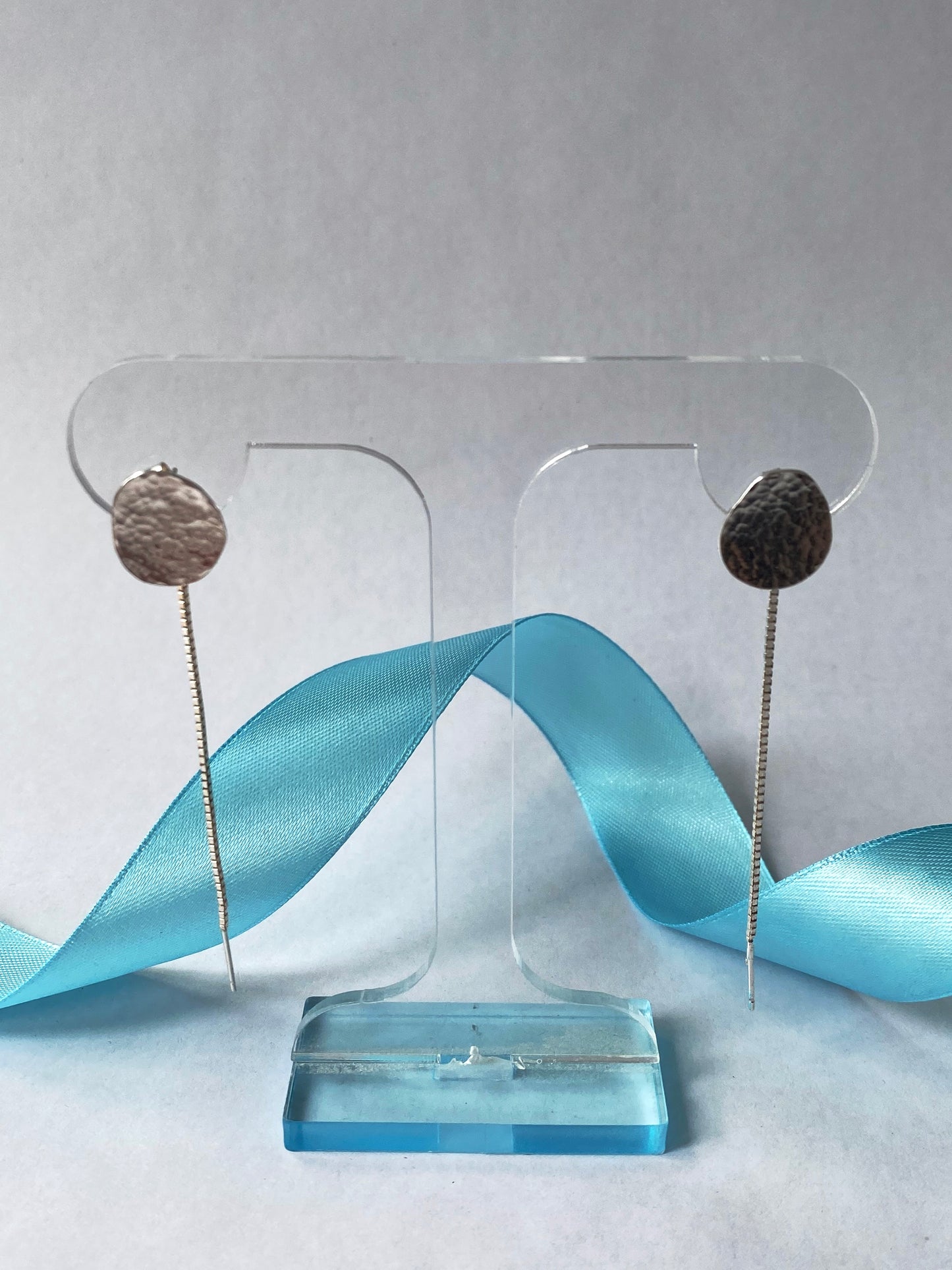 Sterling Silver Pebble Studs