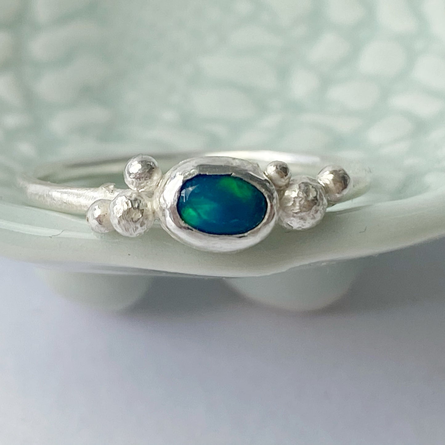 Opal Sterling Silver Ring