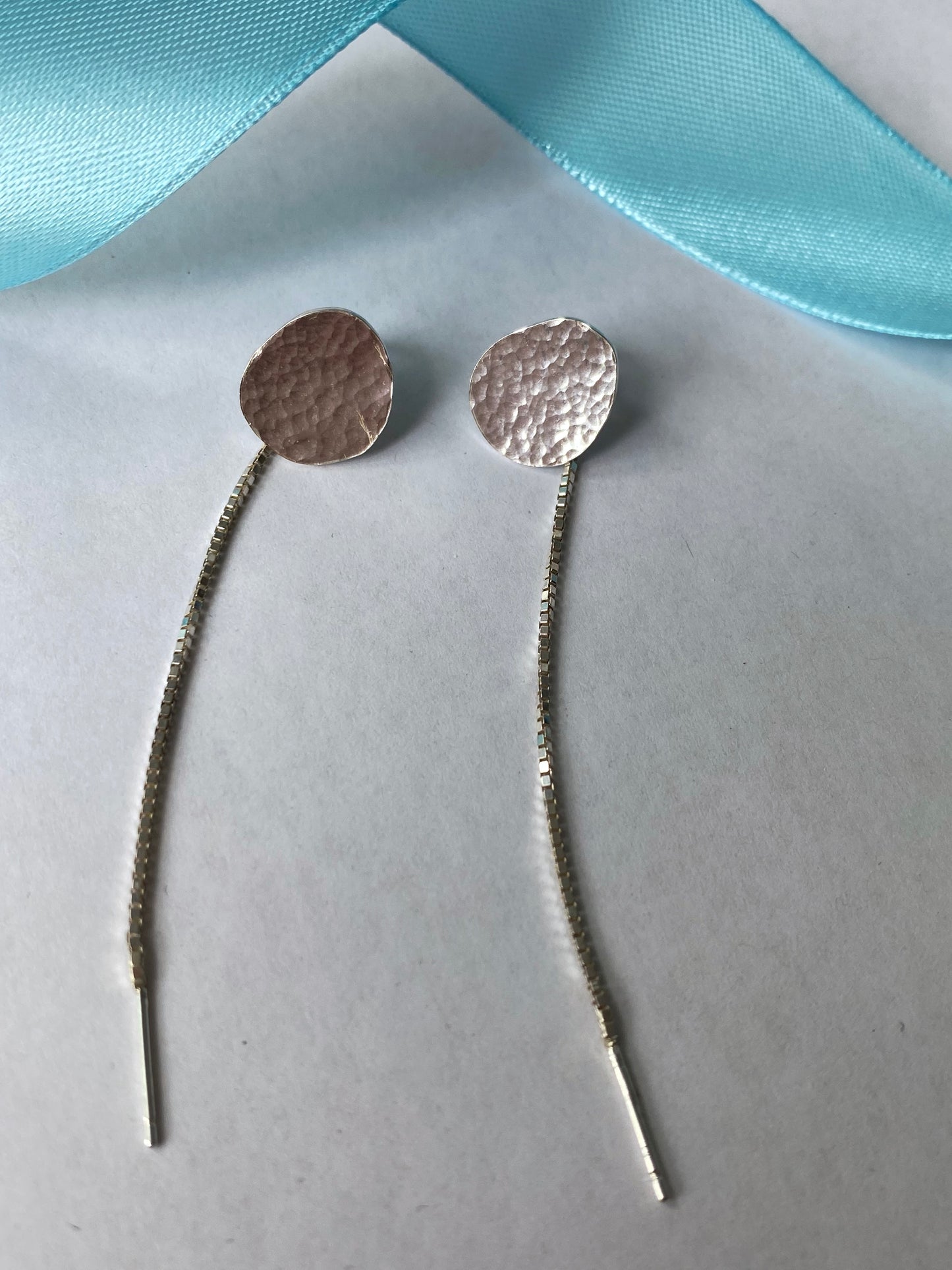 Sterling Silver Pebble Studs