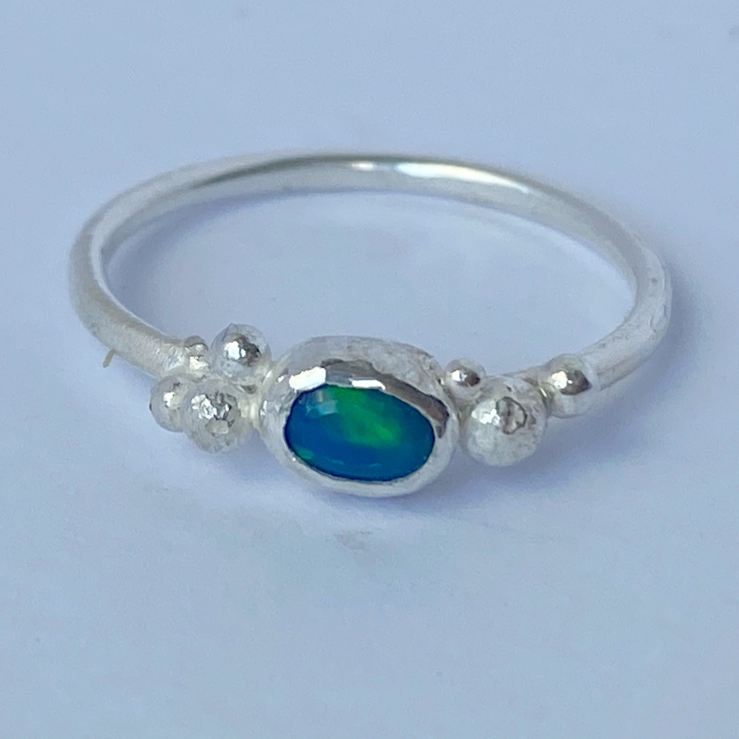 Opal Sterling Silver Ring