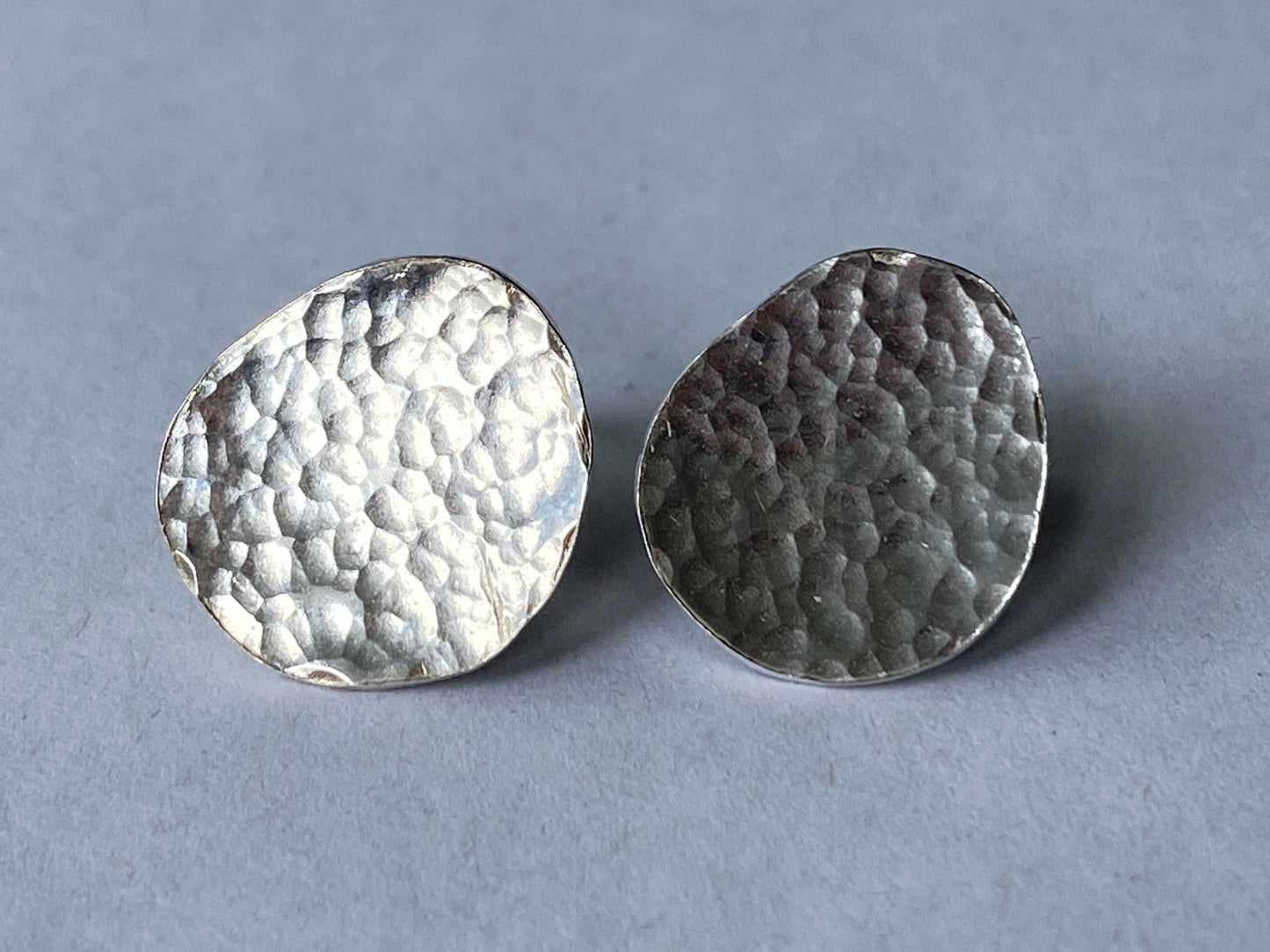 Sterling Silver Pebble Studs