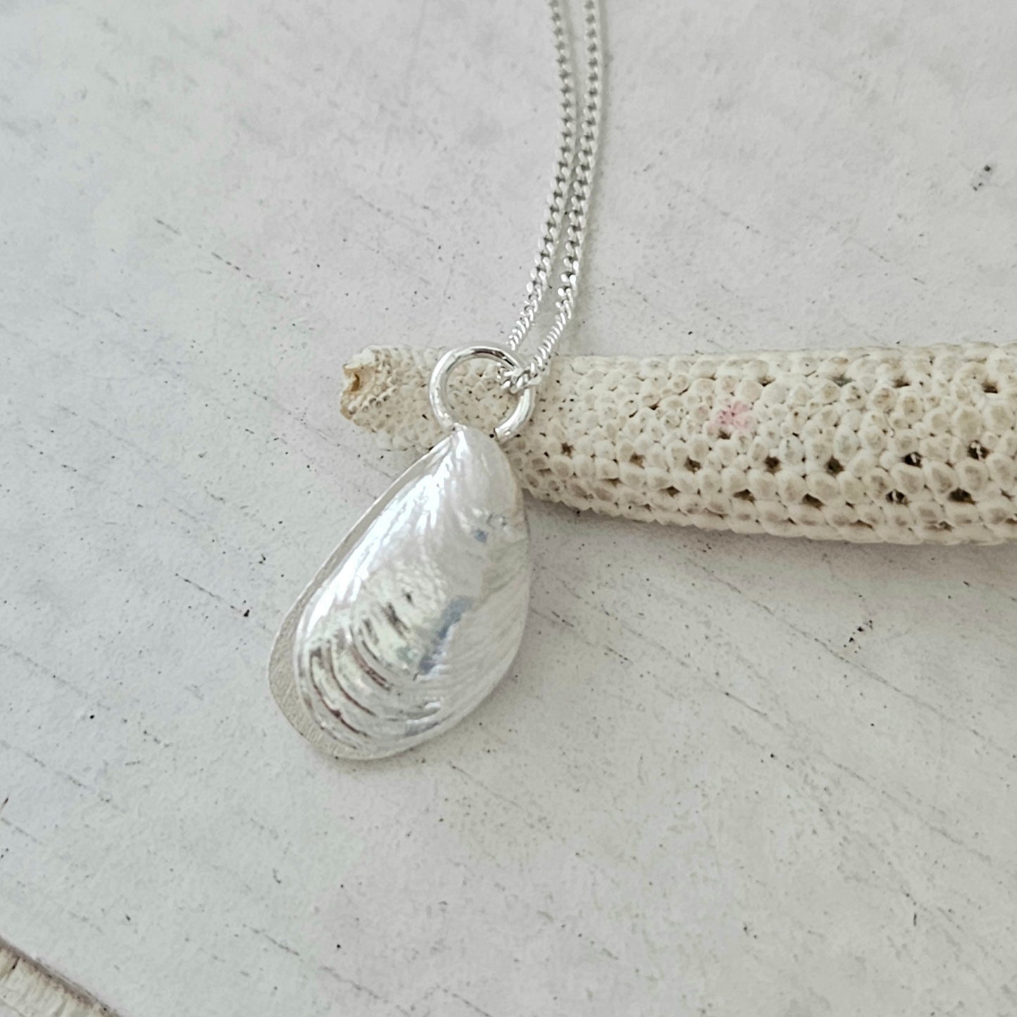 Double Mussel Shell Pendant