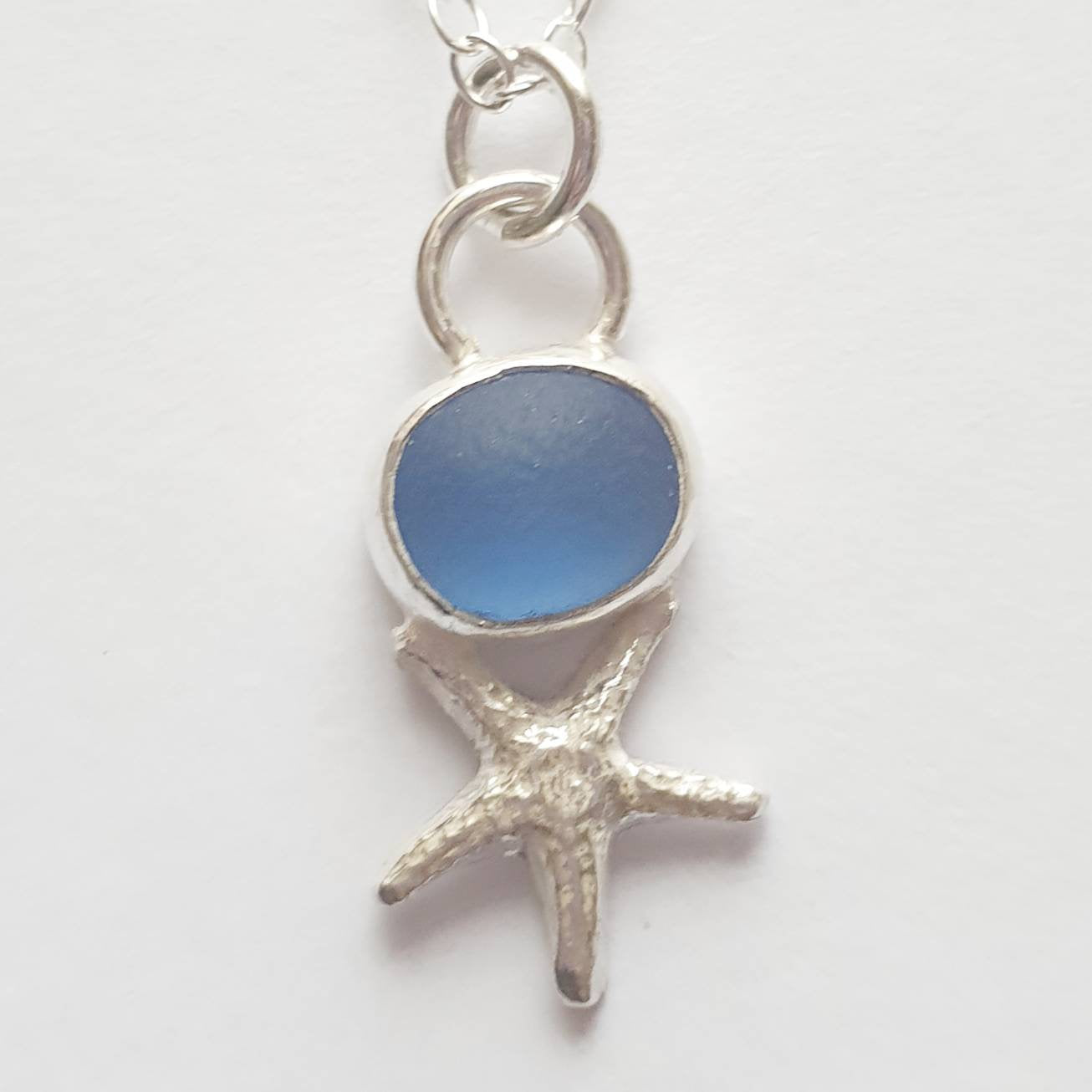 Seaglass Starfish Necklace,