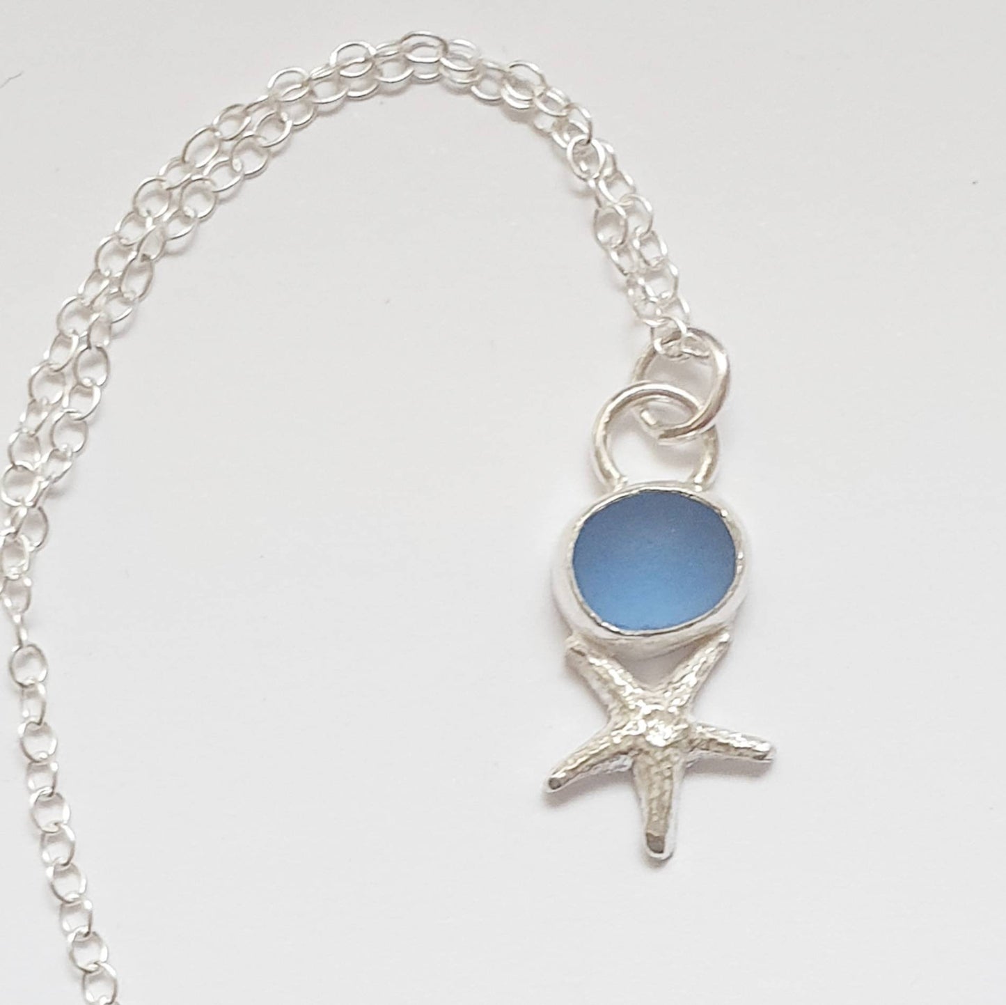 Seaglass Starfish Necklace,