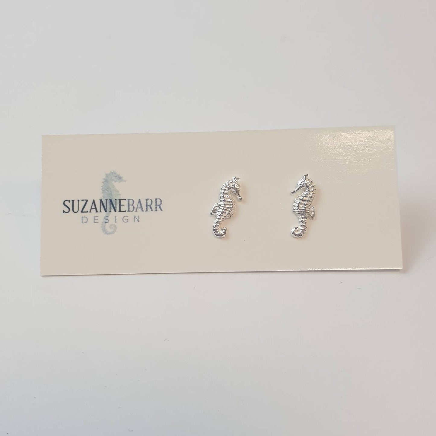 Sterling Silver Seahorse Studs