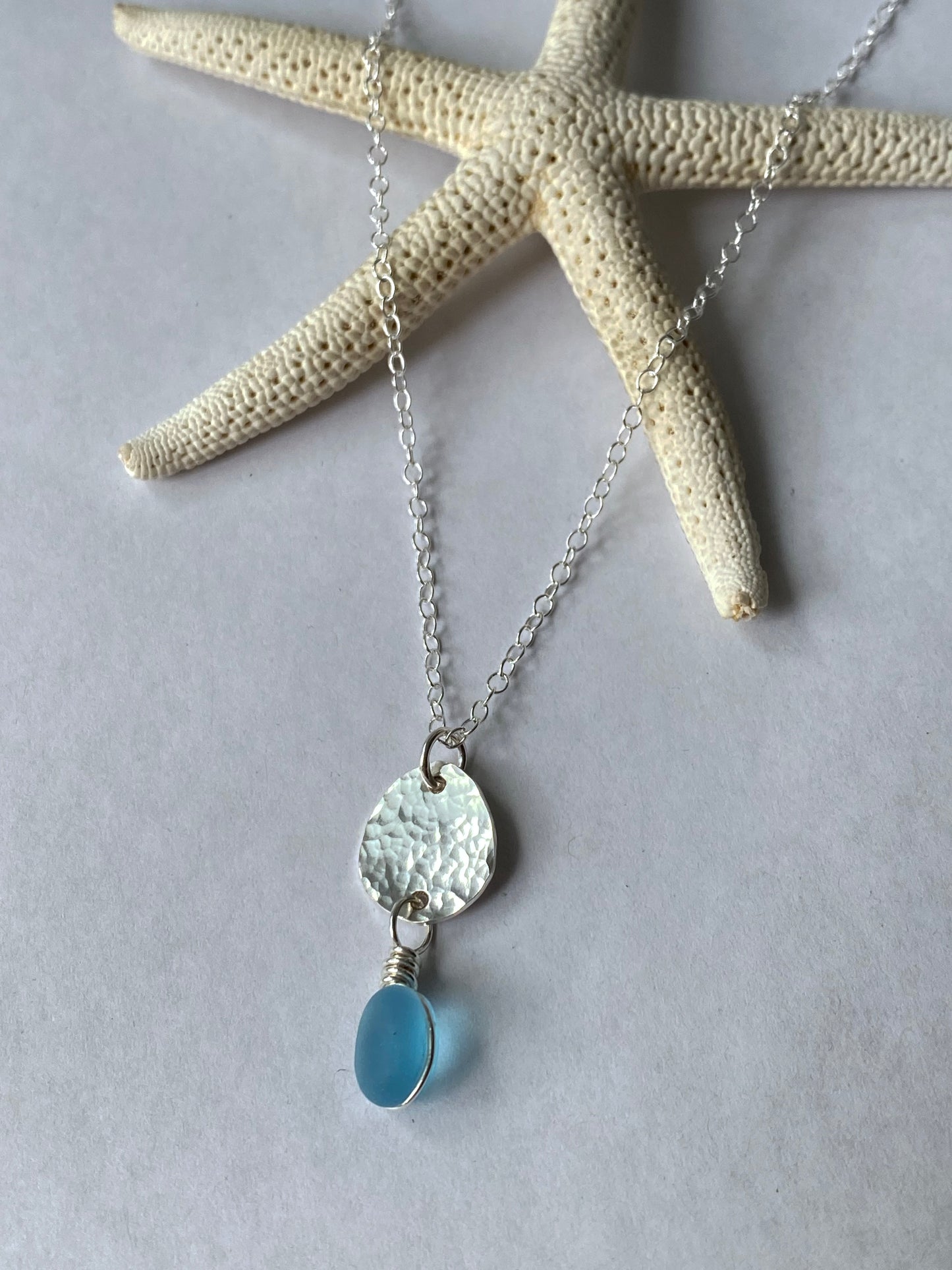Sterling Silver Pebble Seaglass Necklace